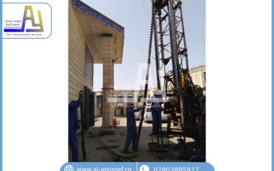 تنفيذ فحوصات التربة لتنفيذ منائر  لبناية مدرسة تابعة للوقف الشيعي في مدينة السماوة