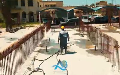 تنفيذ مايكروبايل وحقن التربة لبناية كلية الصيدلة في جامعة بابل